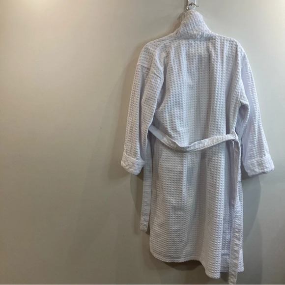 LA VIE EN ROSE Sz M Hotel Collection Belted Luxurious Waffle  Terry Spa Robe - Picture 9 of 10